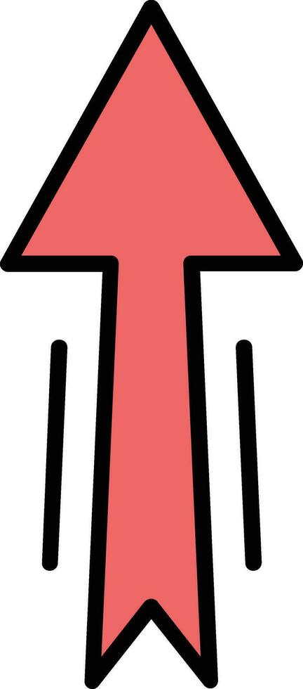 Up Arrow Glyph Icon vector