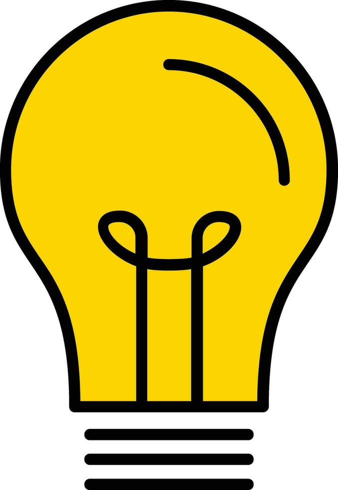 Light Bulb Filled Icon vector