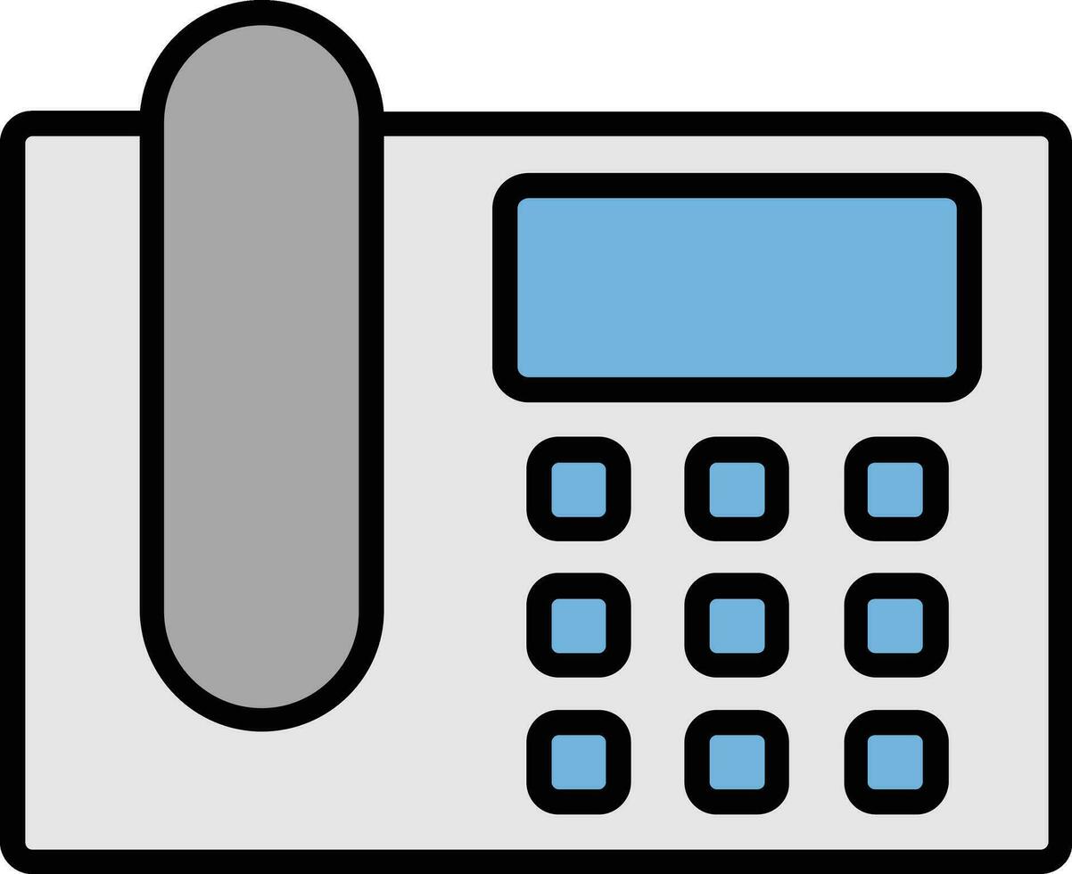 Telephone Filled Icon vector