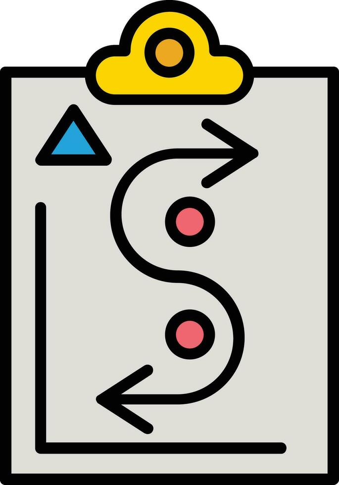 Strategic Plan Filled Icon vector