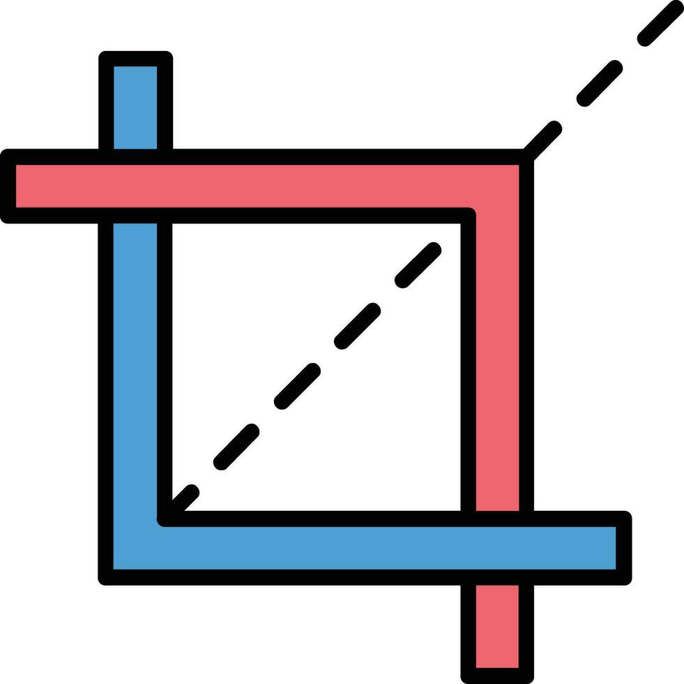 Crop Tool Filled Icon vector