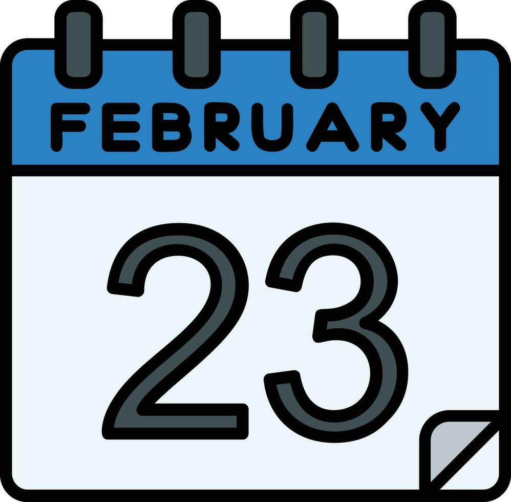 23 February Filled Icon vector