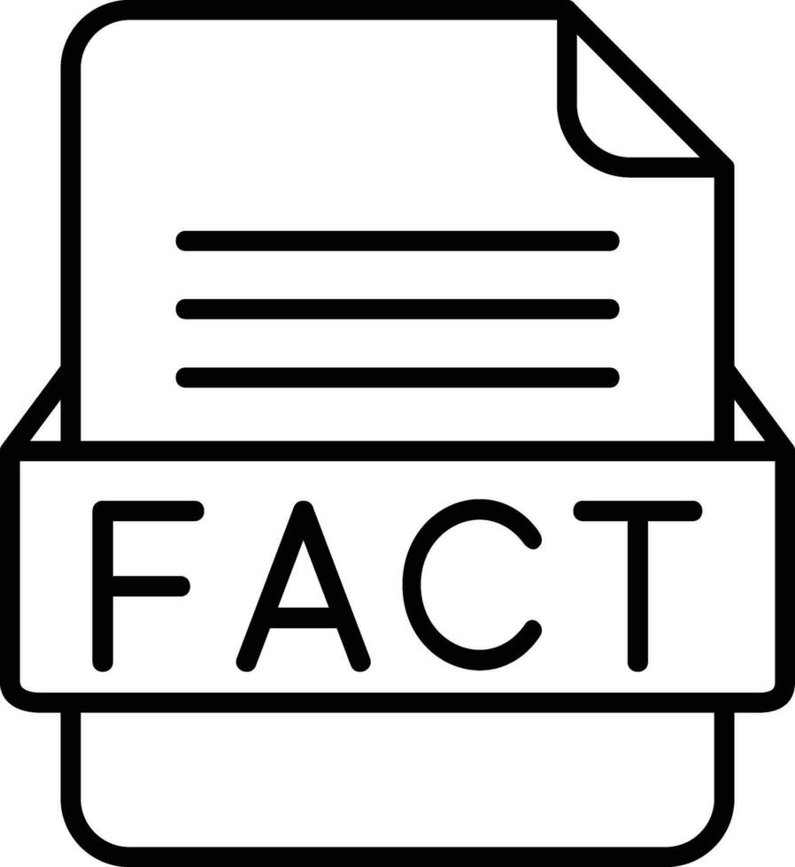 FACT File Format Line Icon vector