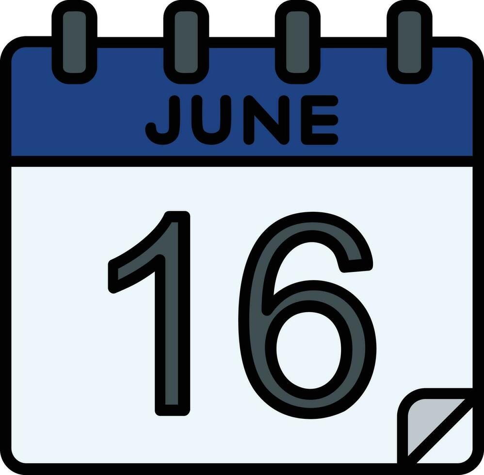 16 June Filed Icon vector