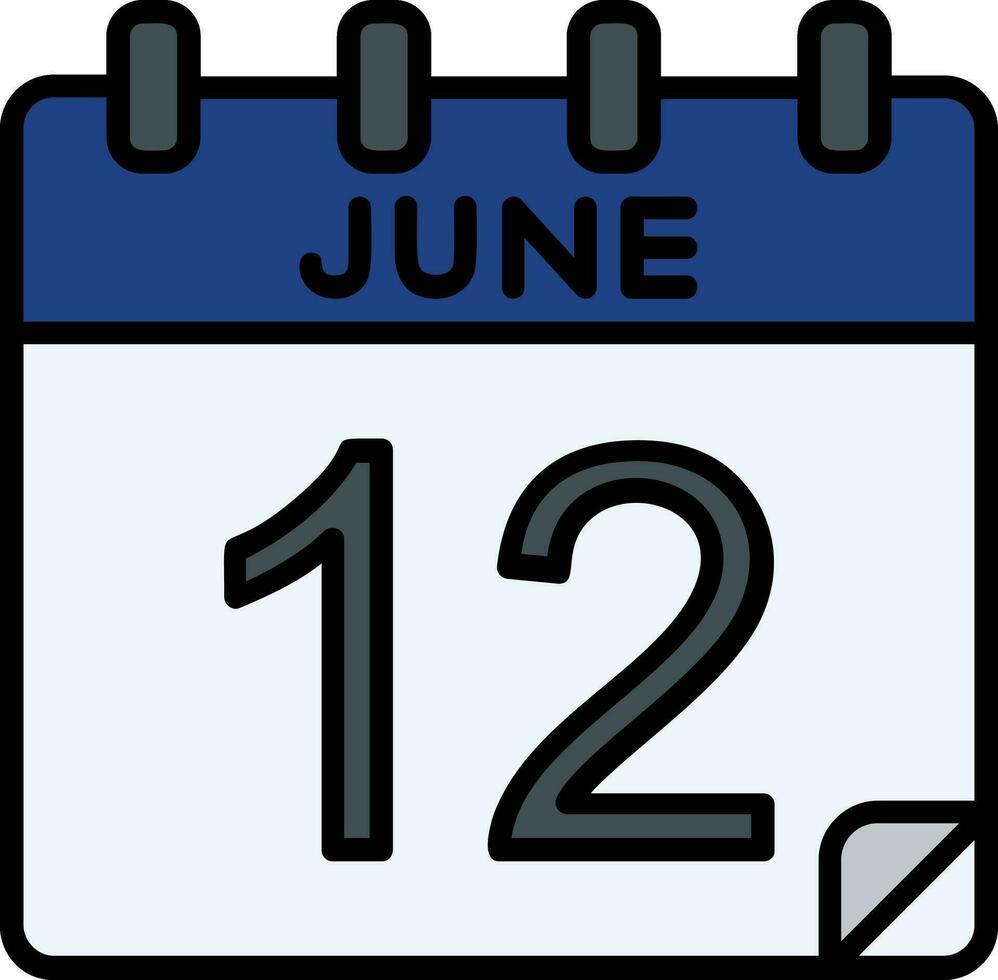 12 June Filed Icon vector