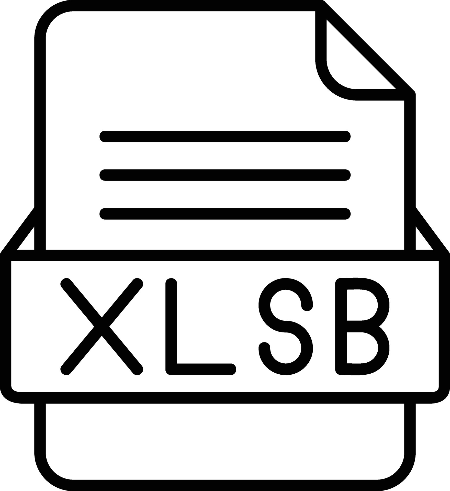 XLSB File Format Line Icon 28550848 Vector Art at Vecteezy