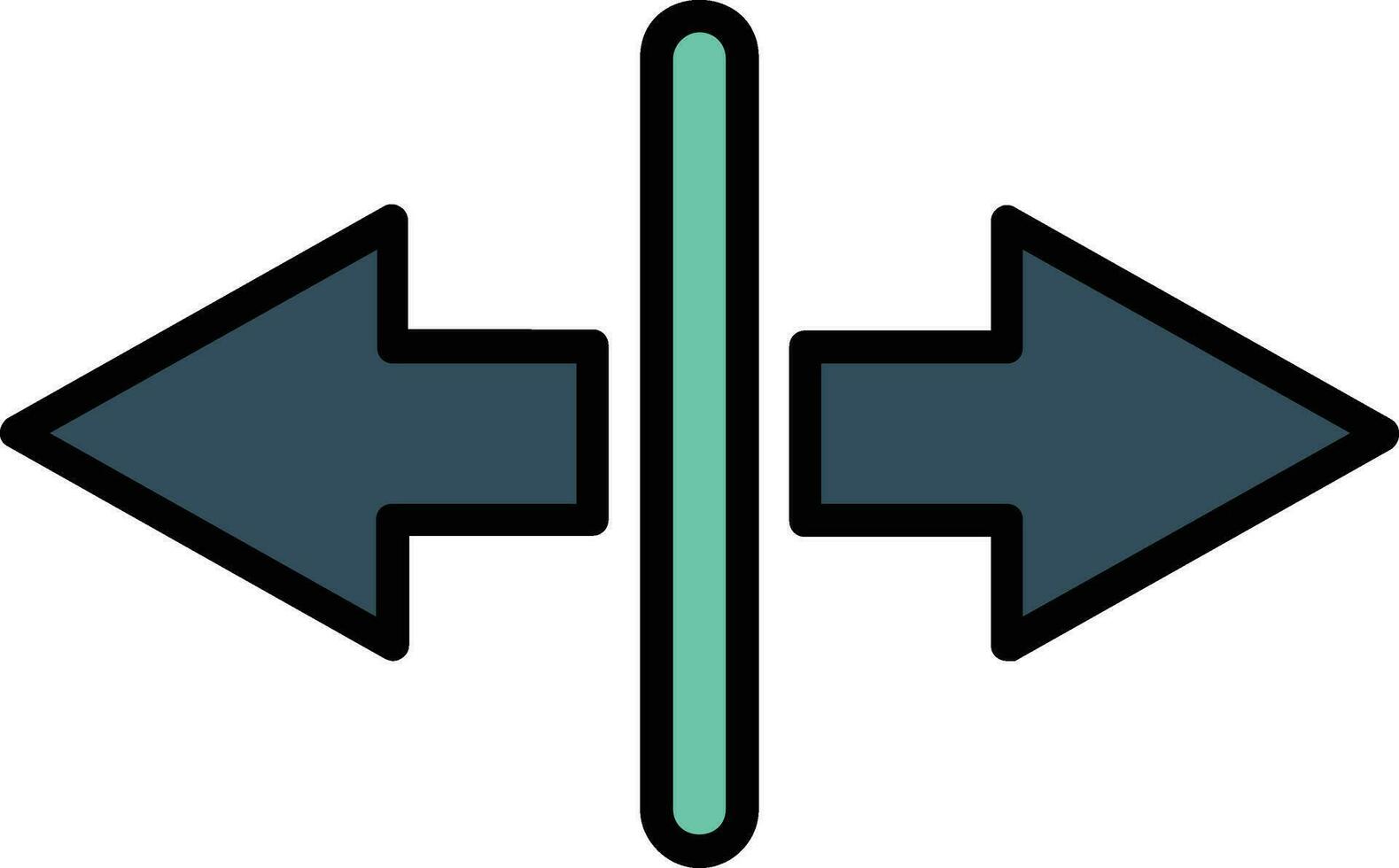 Separation Glyph Icon vector