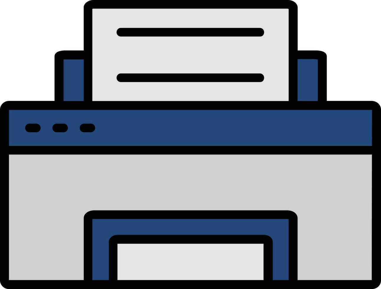 Printer Filled Icon vector