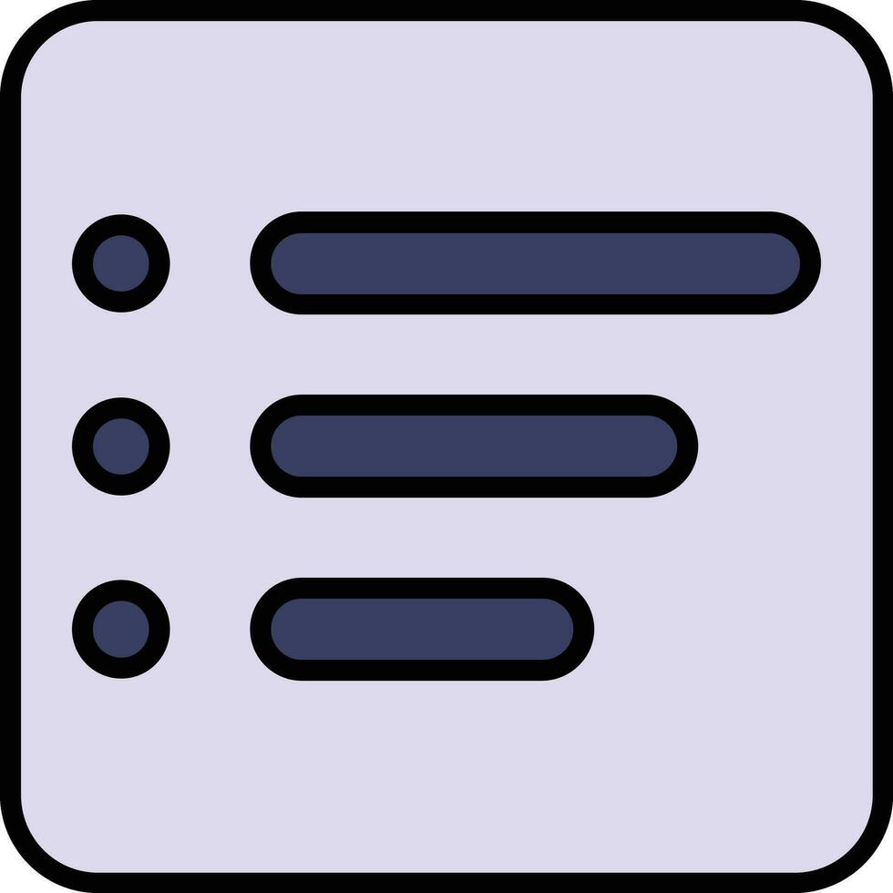 Menu Filled Icon vector