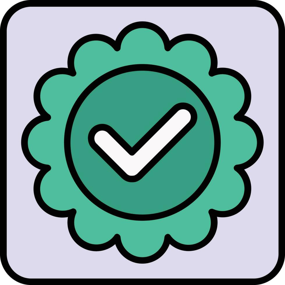 Approve Filled Icon vector