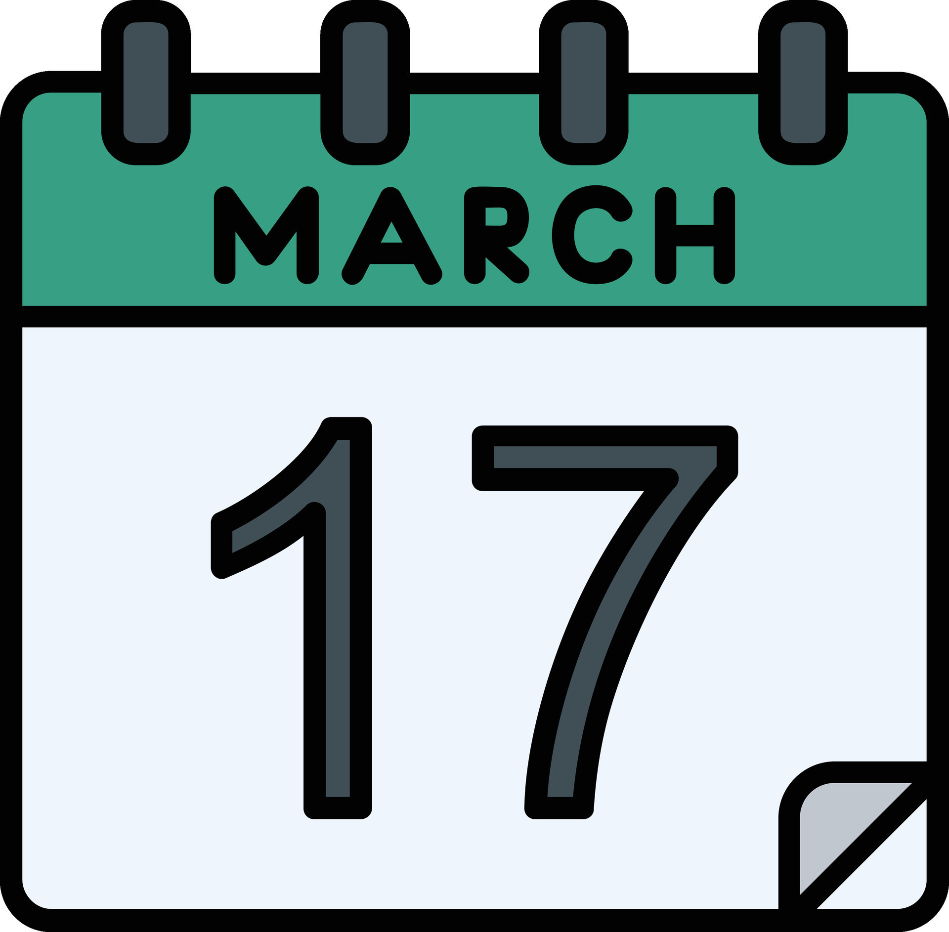 17 March Filled Icon 28551014 Vector Art at Vecteezy