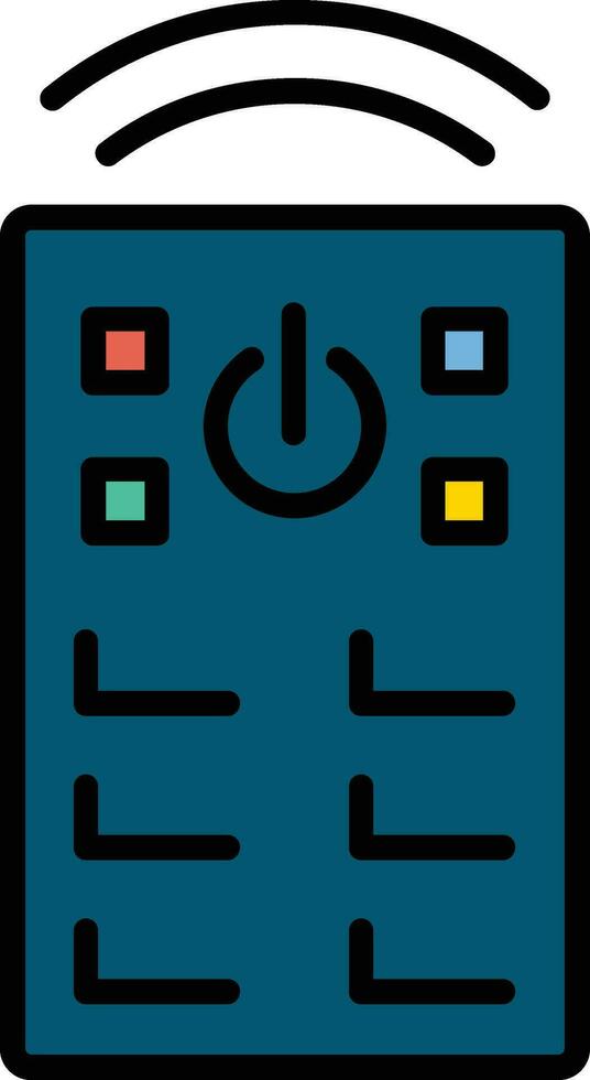 Remote Control Filled Icon vector