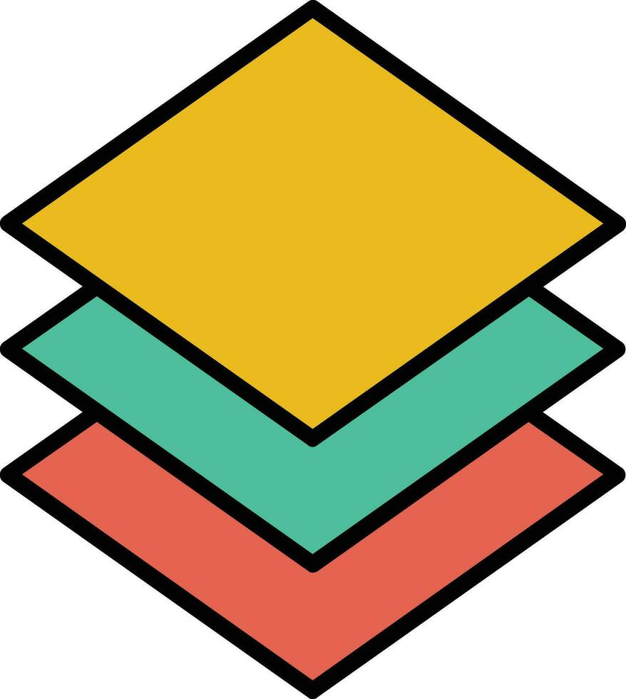 Layer Filled Icon vector