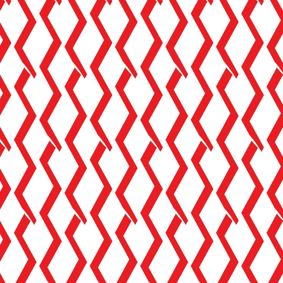 simple abstract red color half zig zag wavy pattern vector