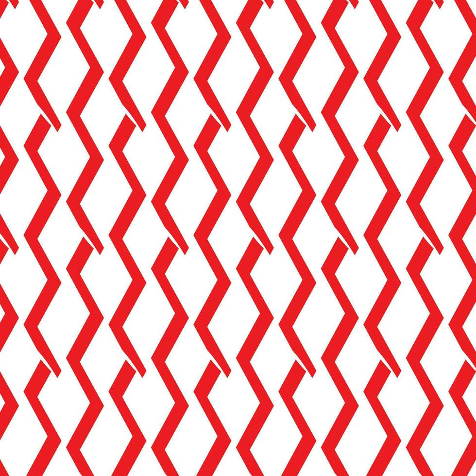 simple abstract red color half zig zag wavy pattern vector