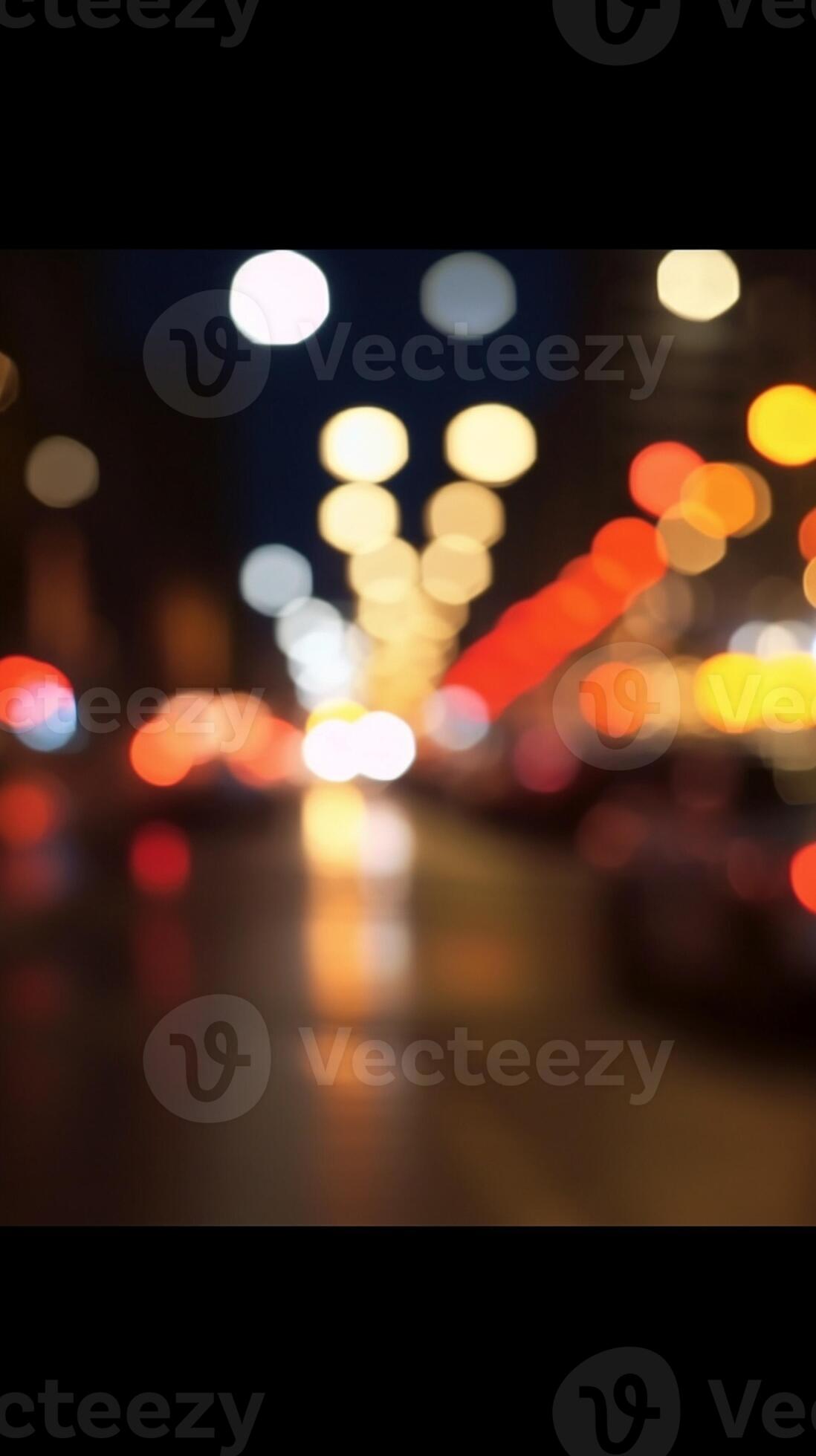 AI Generative defocus street light blurred background 28555262 Stock ...