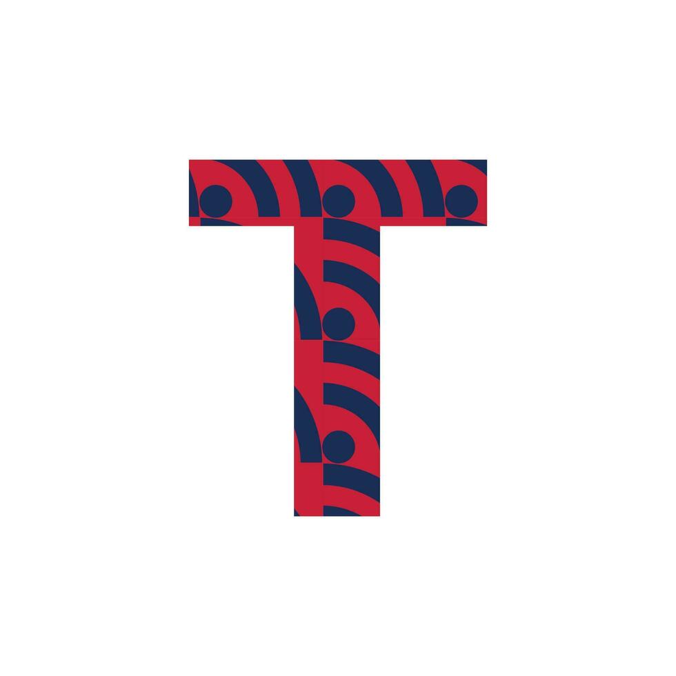 T letter logo or t text logo and t word logo design. vector