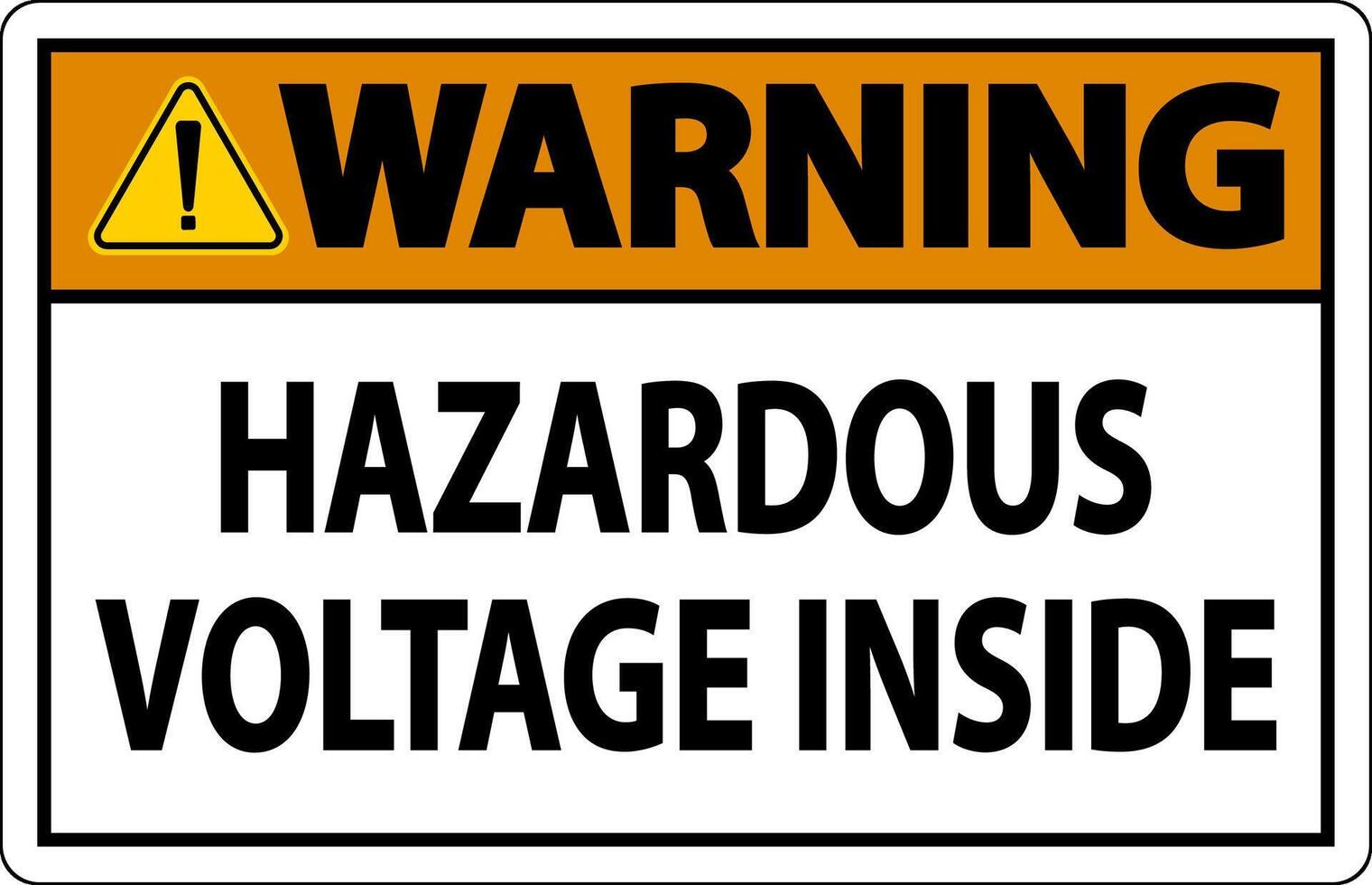 Warning Sign Hazardous Voltage Inside vector