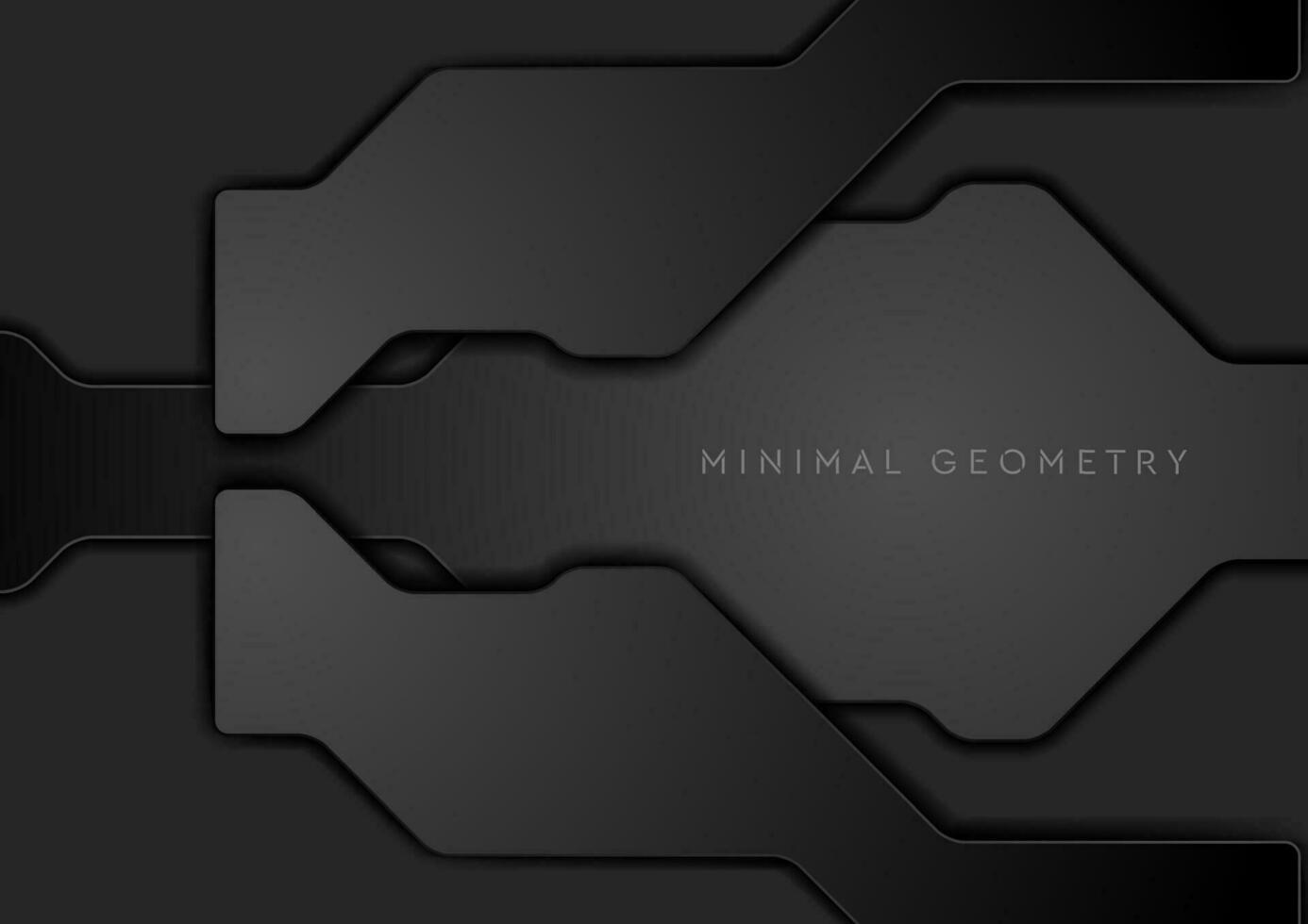 Black abstract technology geometric background vector
