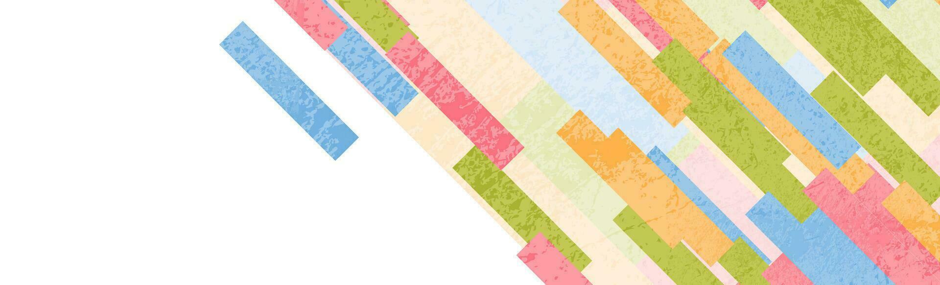 Colorful pastel stripes abstract grunge geometric background vector