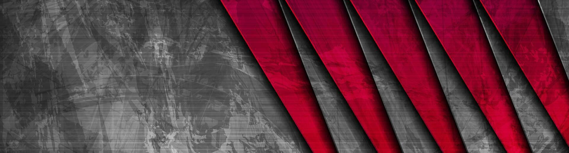 Red and grey stripes abstract grunge background vector