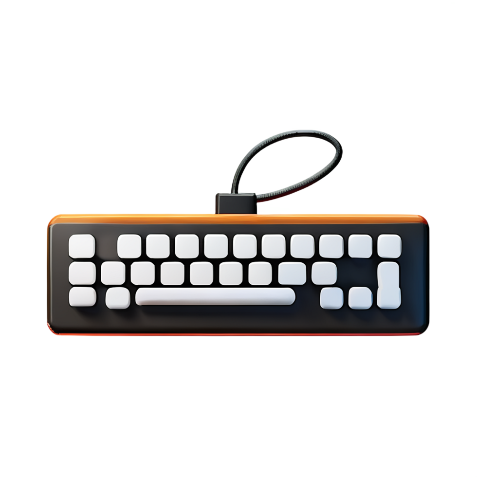 keyboard 3d rendering icon illustration png