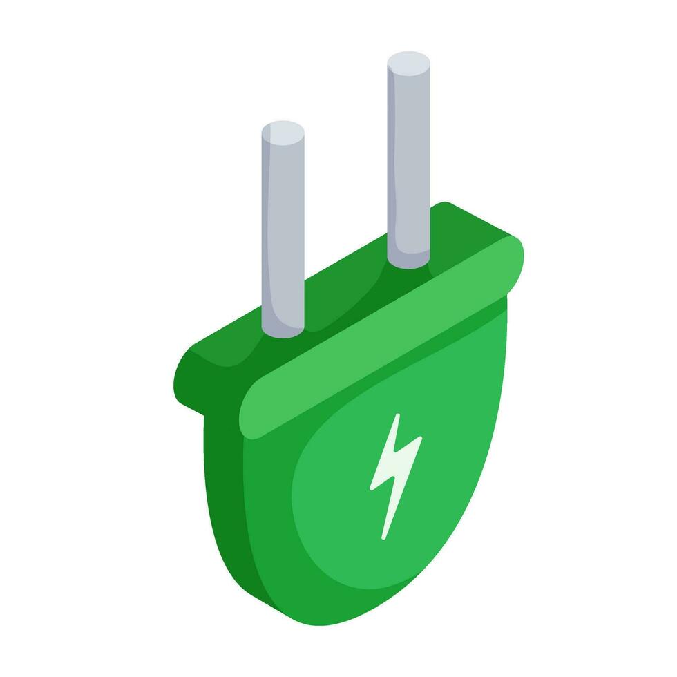 Green technology element isometric icon. vector