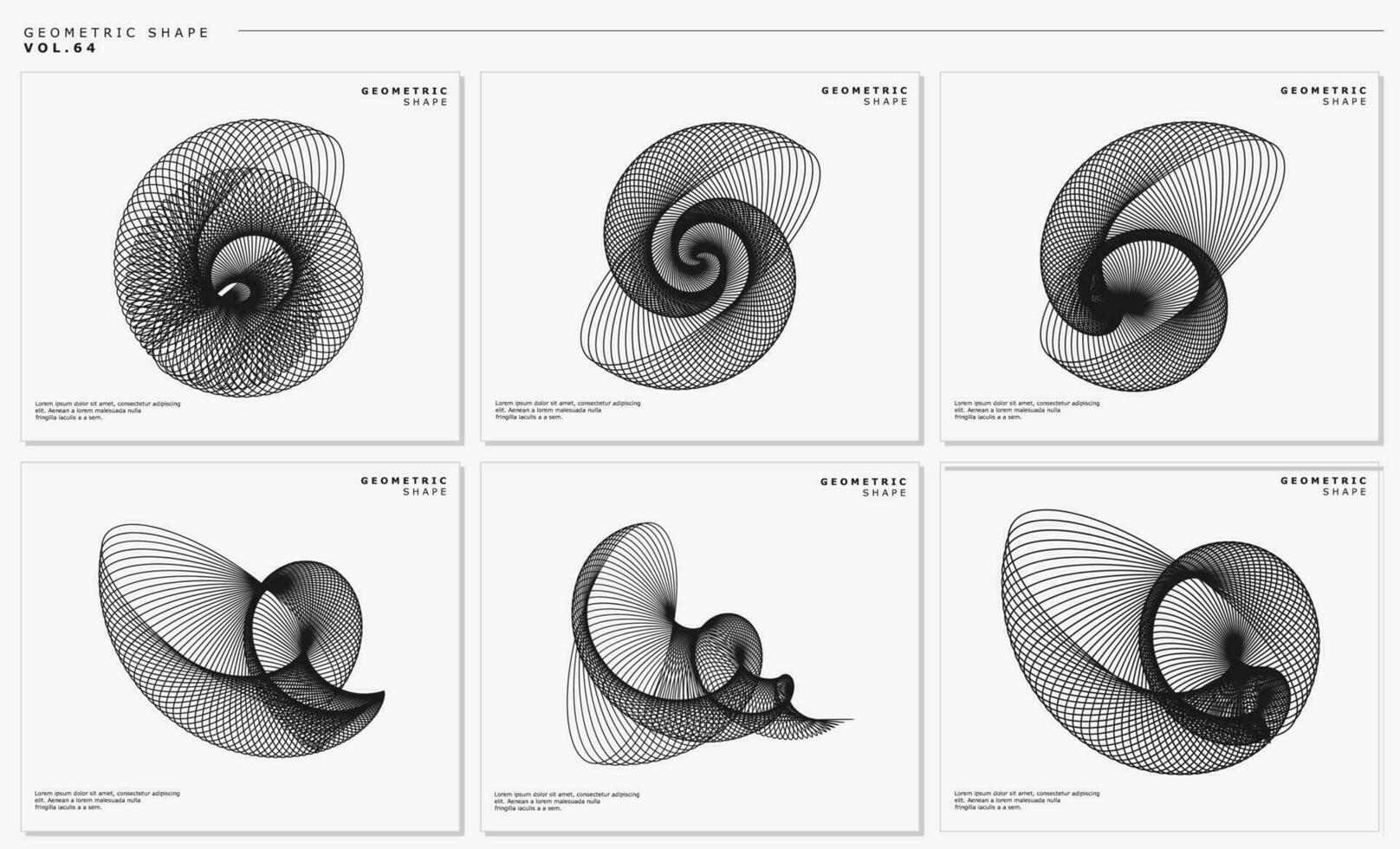 Modern dynamic blend line abstract flow curve shape logo design set vector