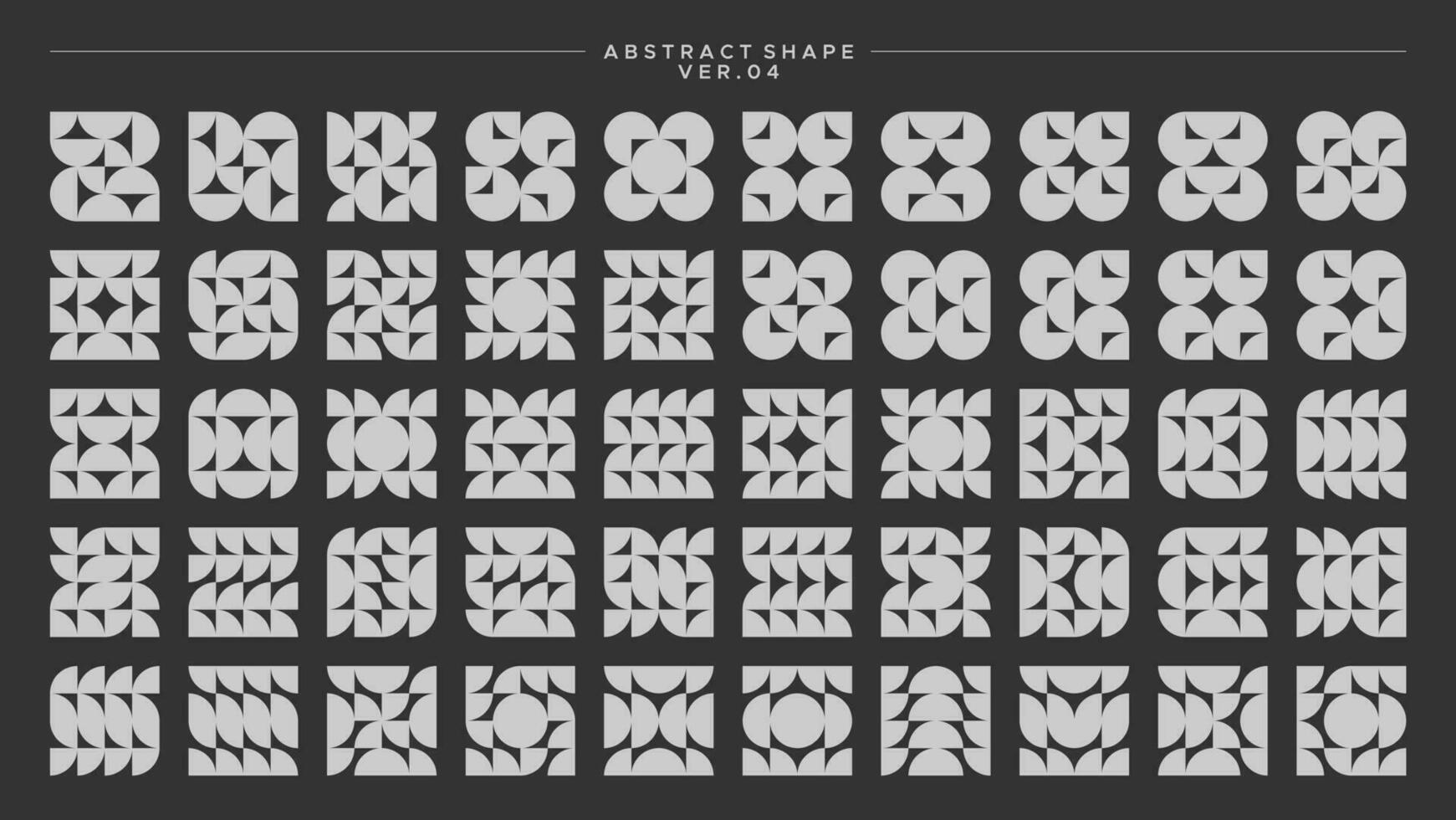 Modern abstract circle flat basic shape pattern design set 28557431 ...
