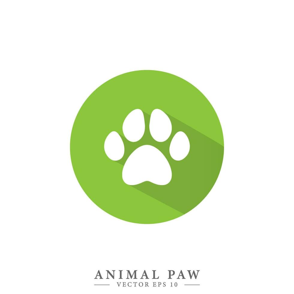 Animal paw print icon. Simple logo vector illustration for graphic and web design. Isolated vector illustration.