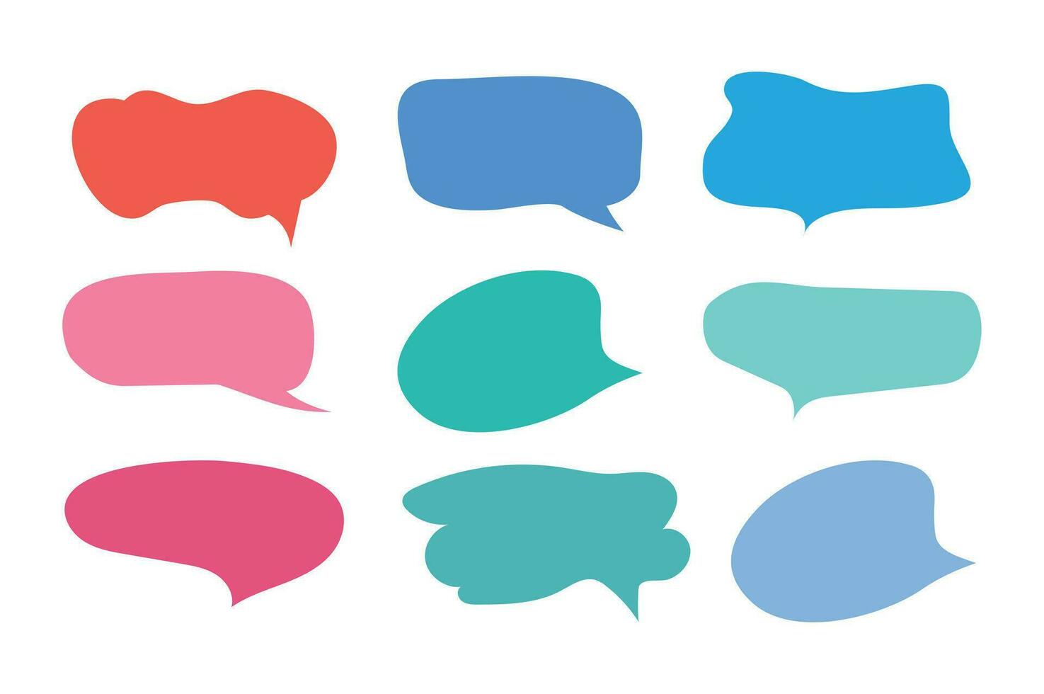 Set of callout, speech bubbles, chats, elements icons, vector illustration.