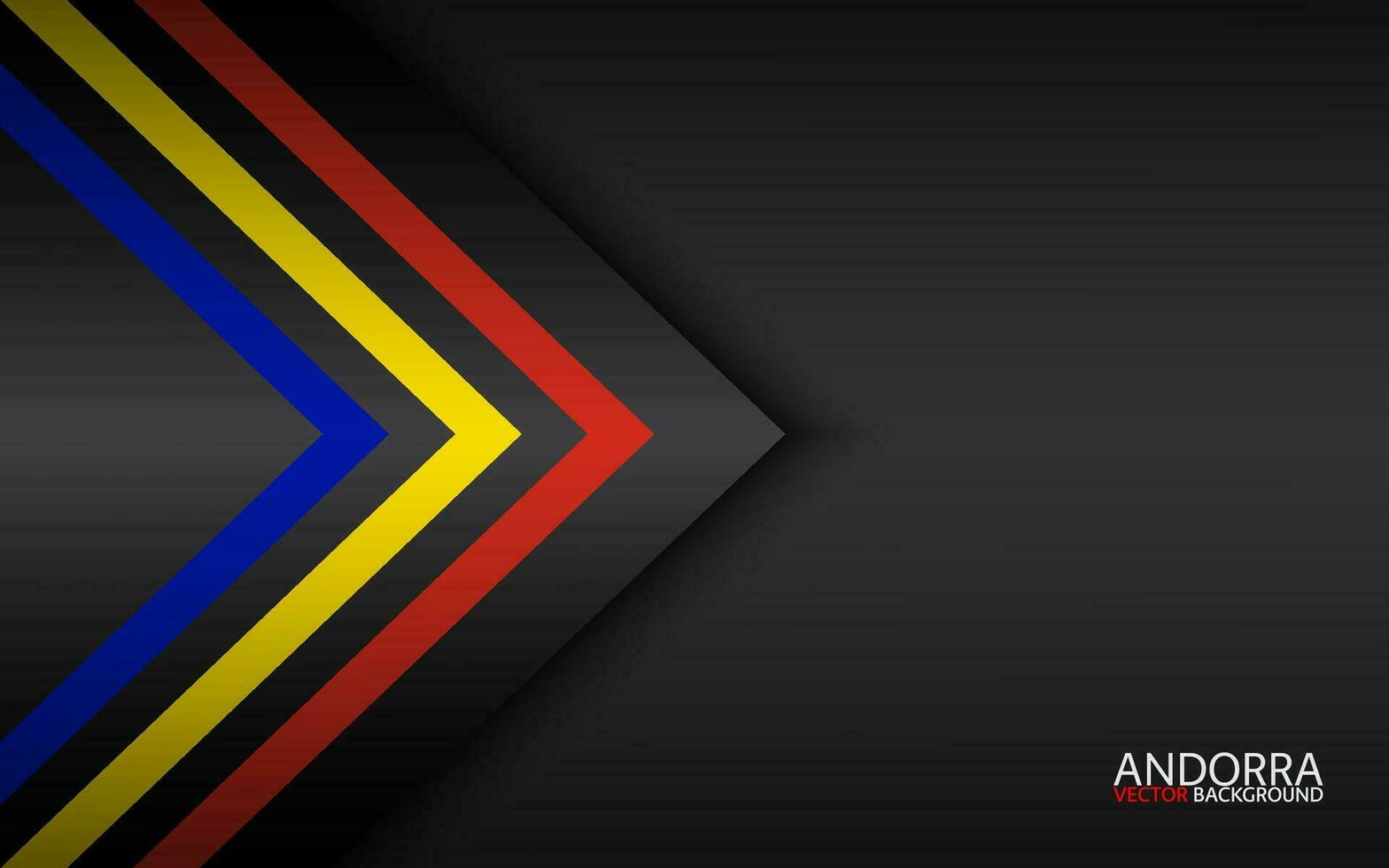 Modern vector colorful arrows with Andorra colors and grey free space for your text, abstract widescreen background, Made in Andorra