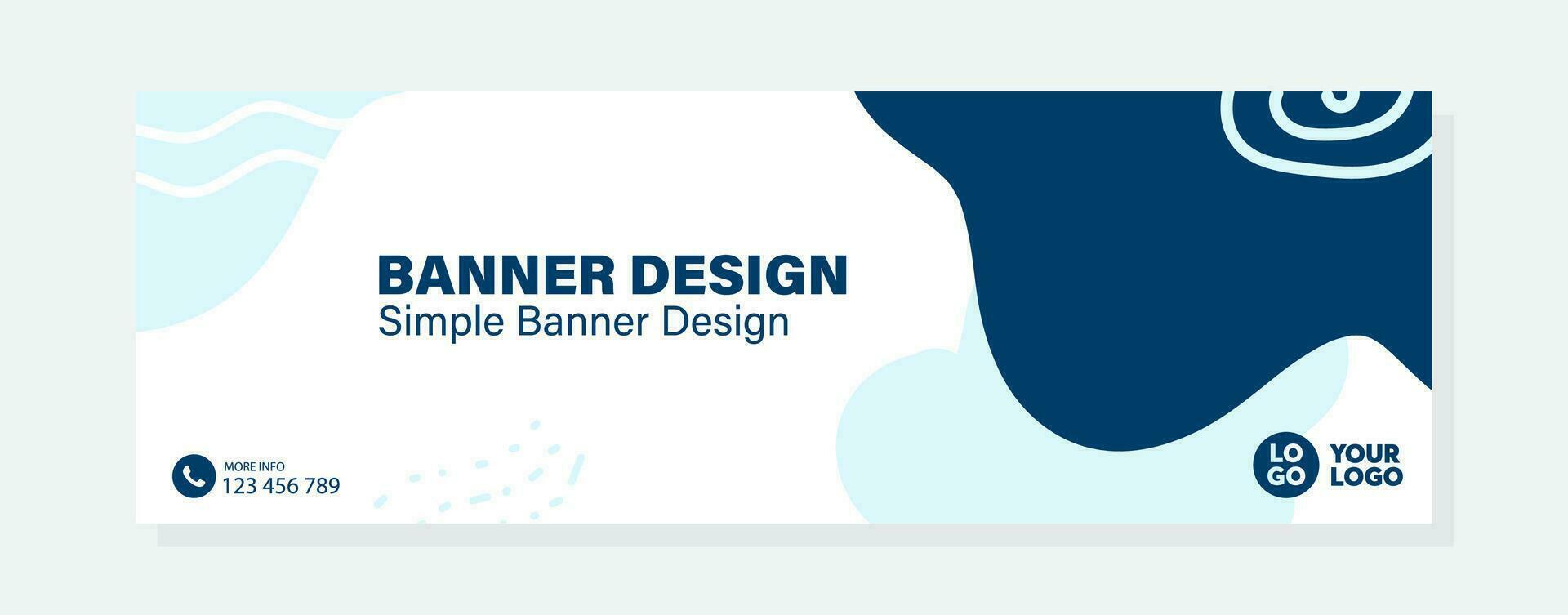 Abstract banner design web template, Horizontal header web banner. Modern cute Blue cover header background for website design, Social Media Cover ads banner, flyer, invitation card vector