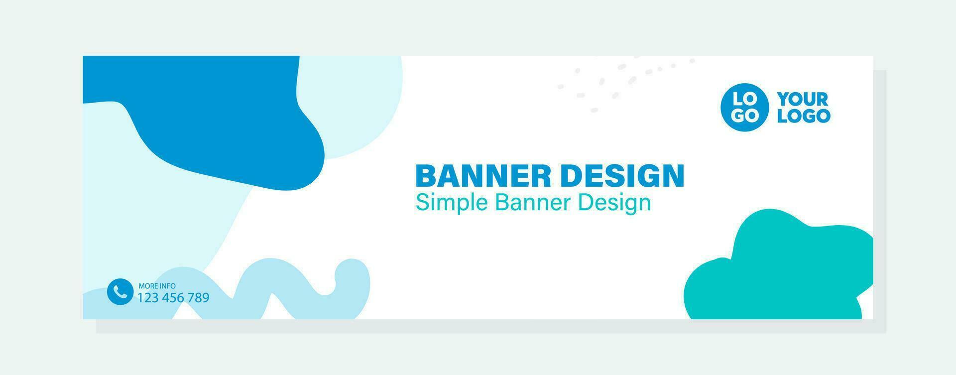 Abstract banner design web template, Horizontal header web banner. Modern cute Blue cover header background for website design, Social Media Cover ads banner, flyer, invitation card vector