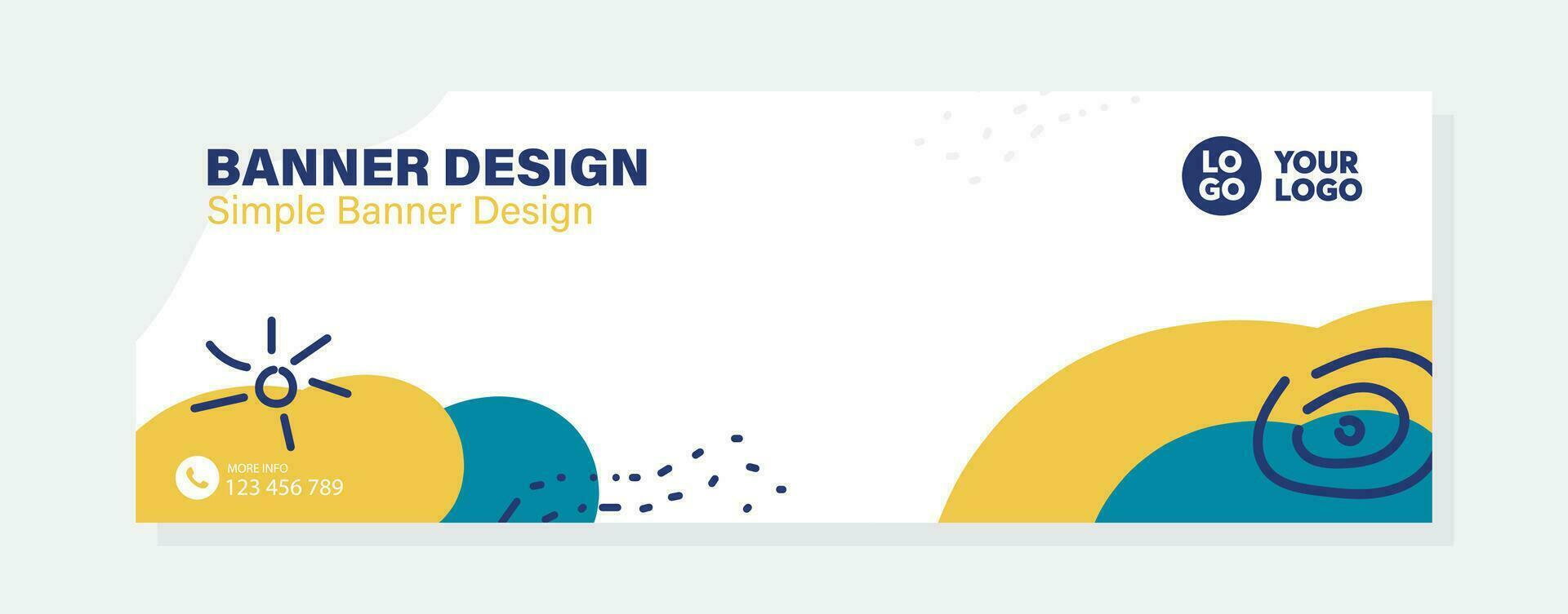 Abstract banner design web template, Horizontal header web banner. Modern cute Blue cover header background for website design, Social Media Cover ads banner, flyer, invitation card vector