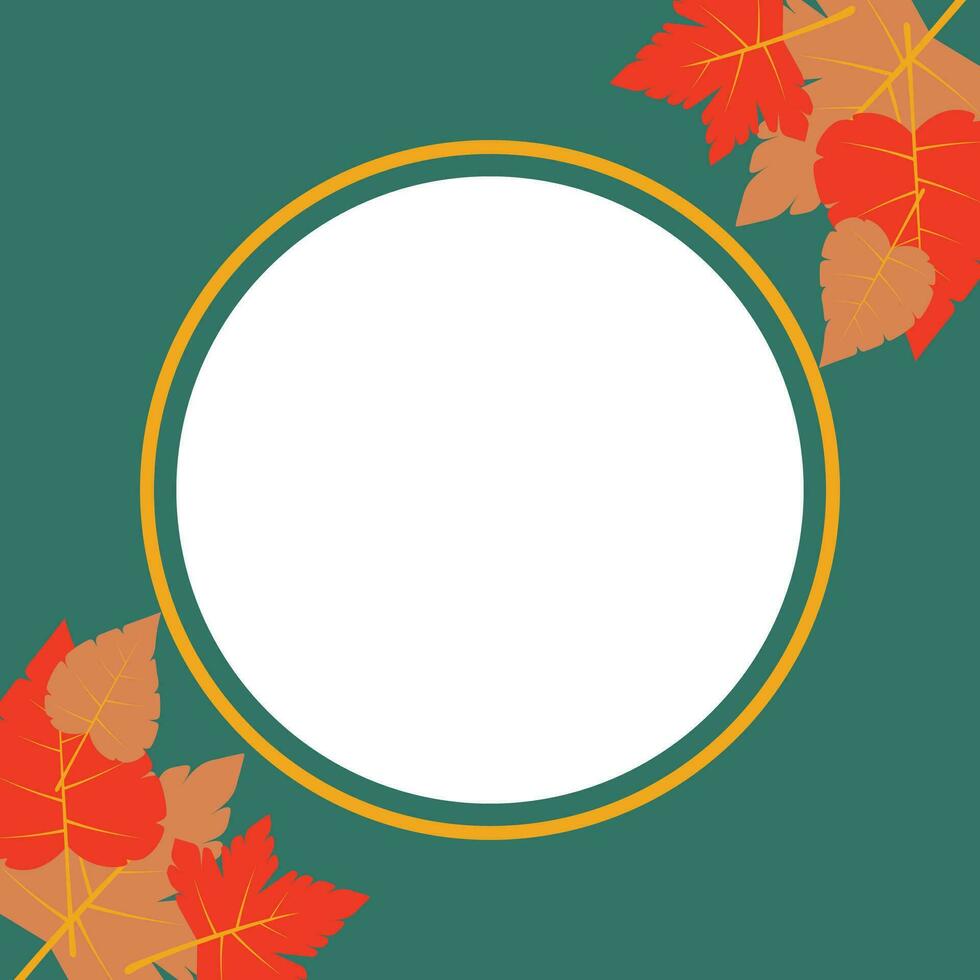 autumn, spring and summer background. beautiful design with leaf ornaments and empty space for text. vector for greeting cards, social media, flyers, banners.