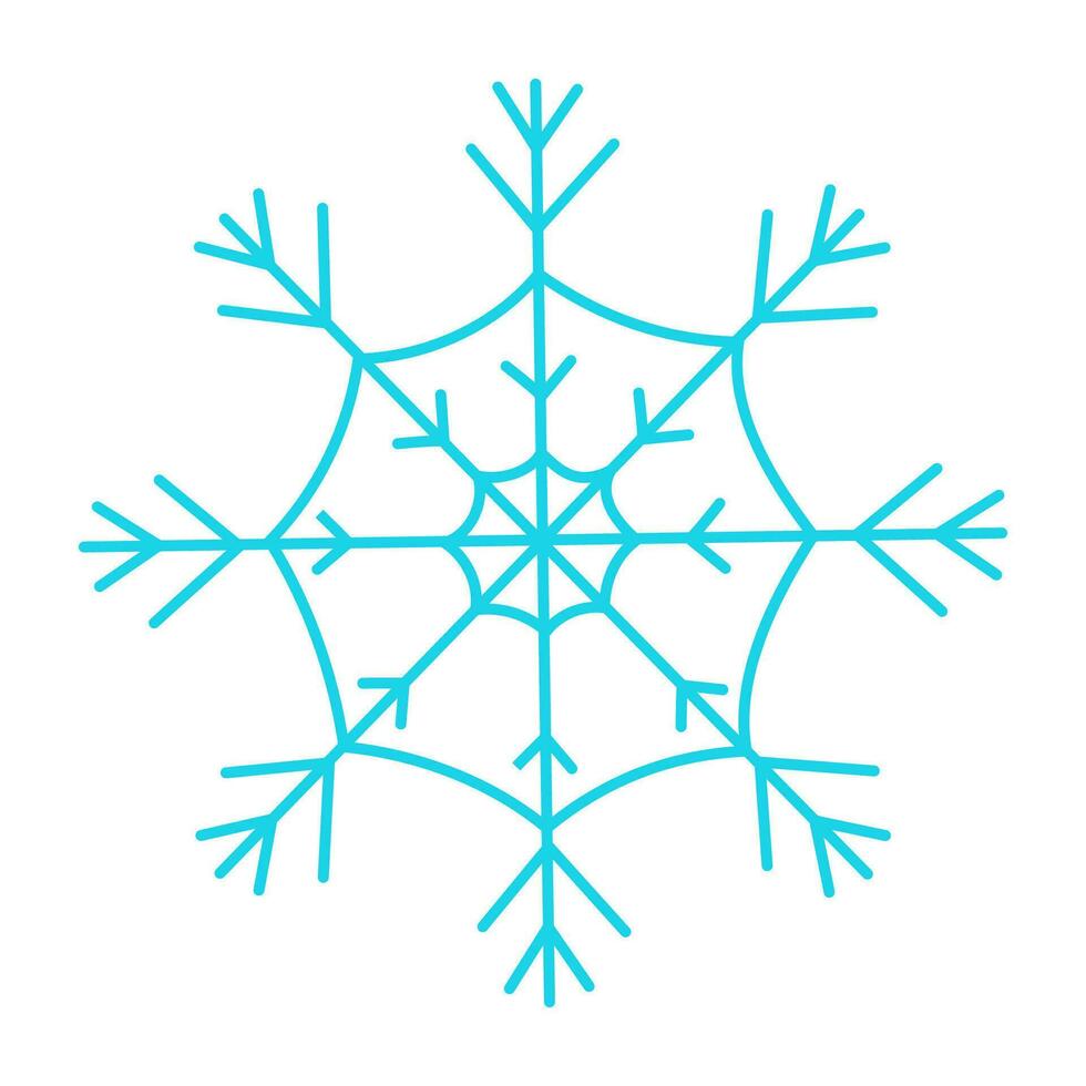 snowflake christmas winter cold pattern icon element vector