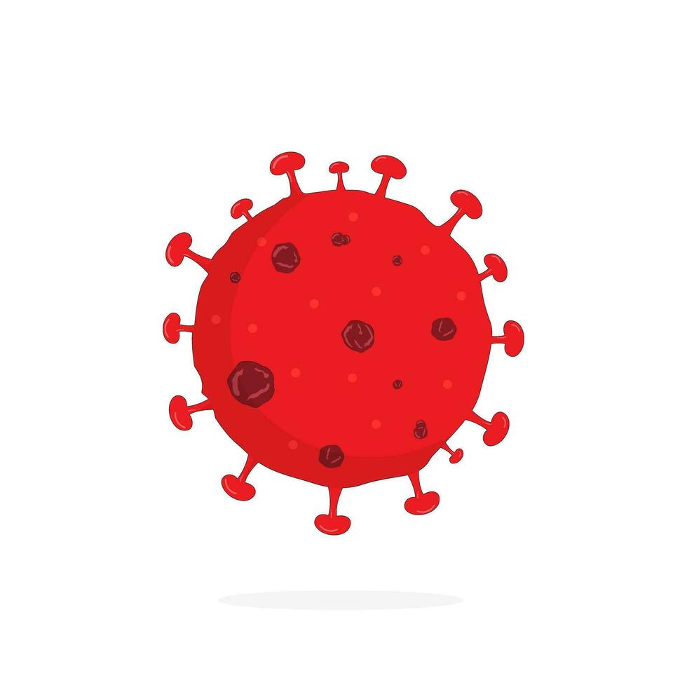 Virus cartoon style symbol. Vector isolated illustration.