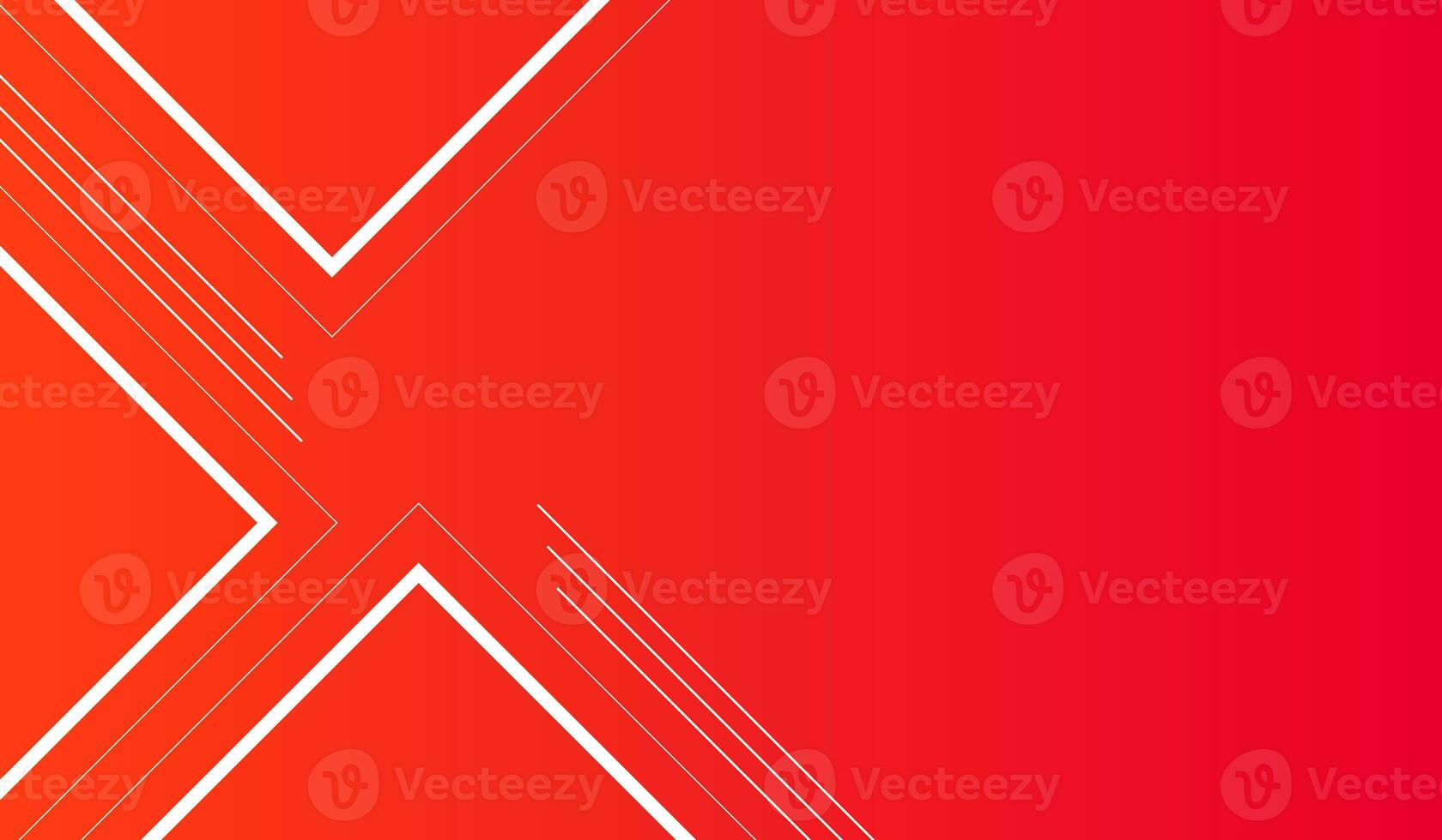 Red Minimal geometric background. White elements with fluid gradient. Dynamic shapes composition photo