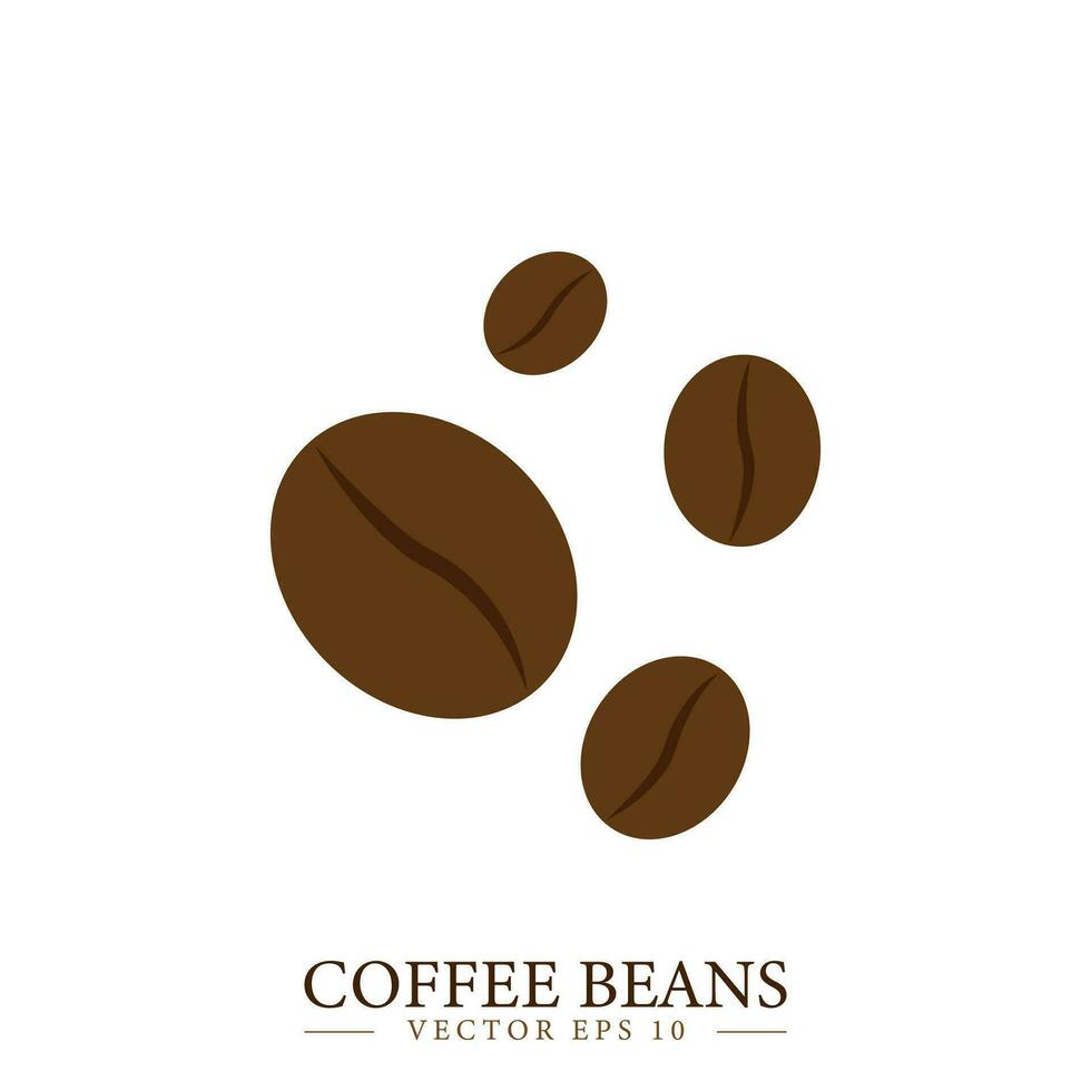 Coffee beans icon. Simple logo vector illustration isolated.