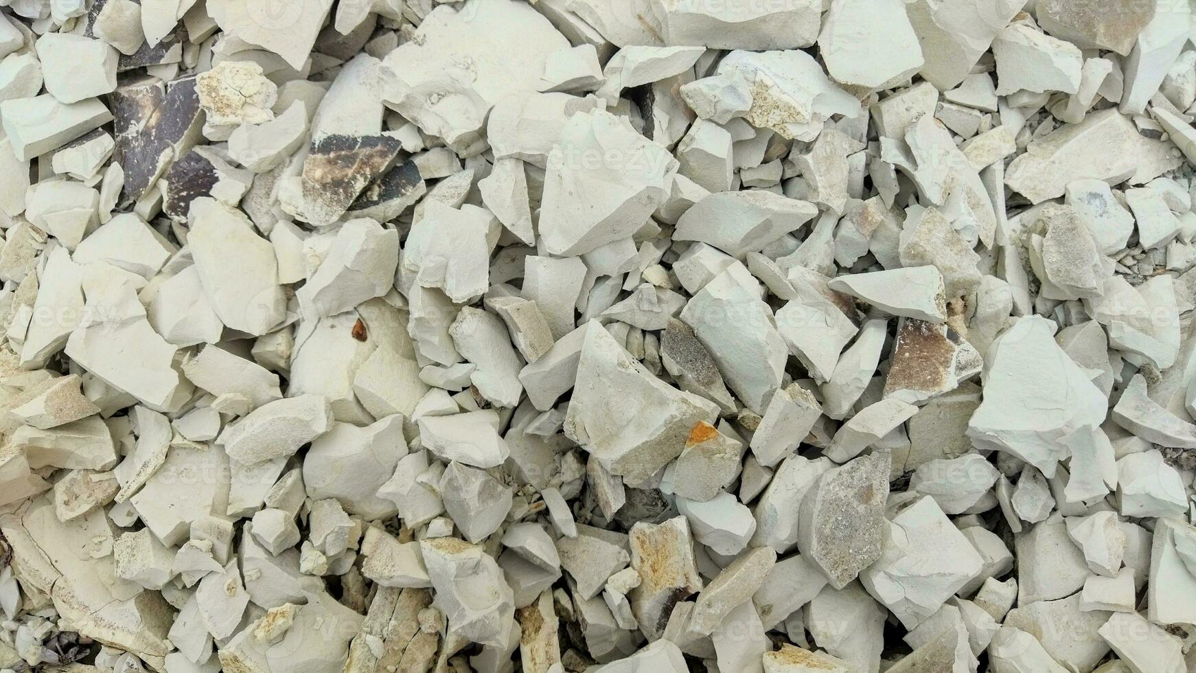 Shards white limestone rock texture details real photo for background