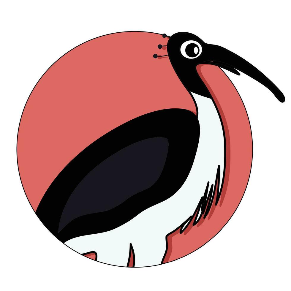 ibis icono vector para ui aplicación escarlata ibis, ilustración de ibis pájaro blanco
