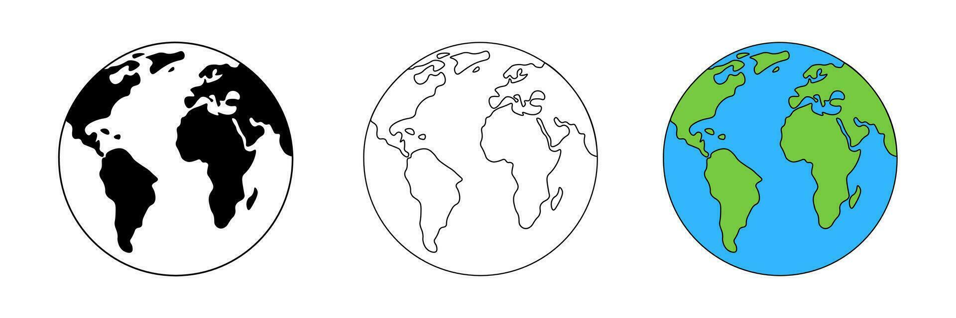 tierra planeta símbolo colocar. aislado vector ilustración