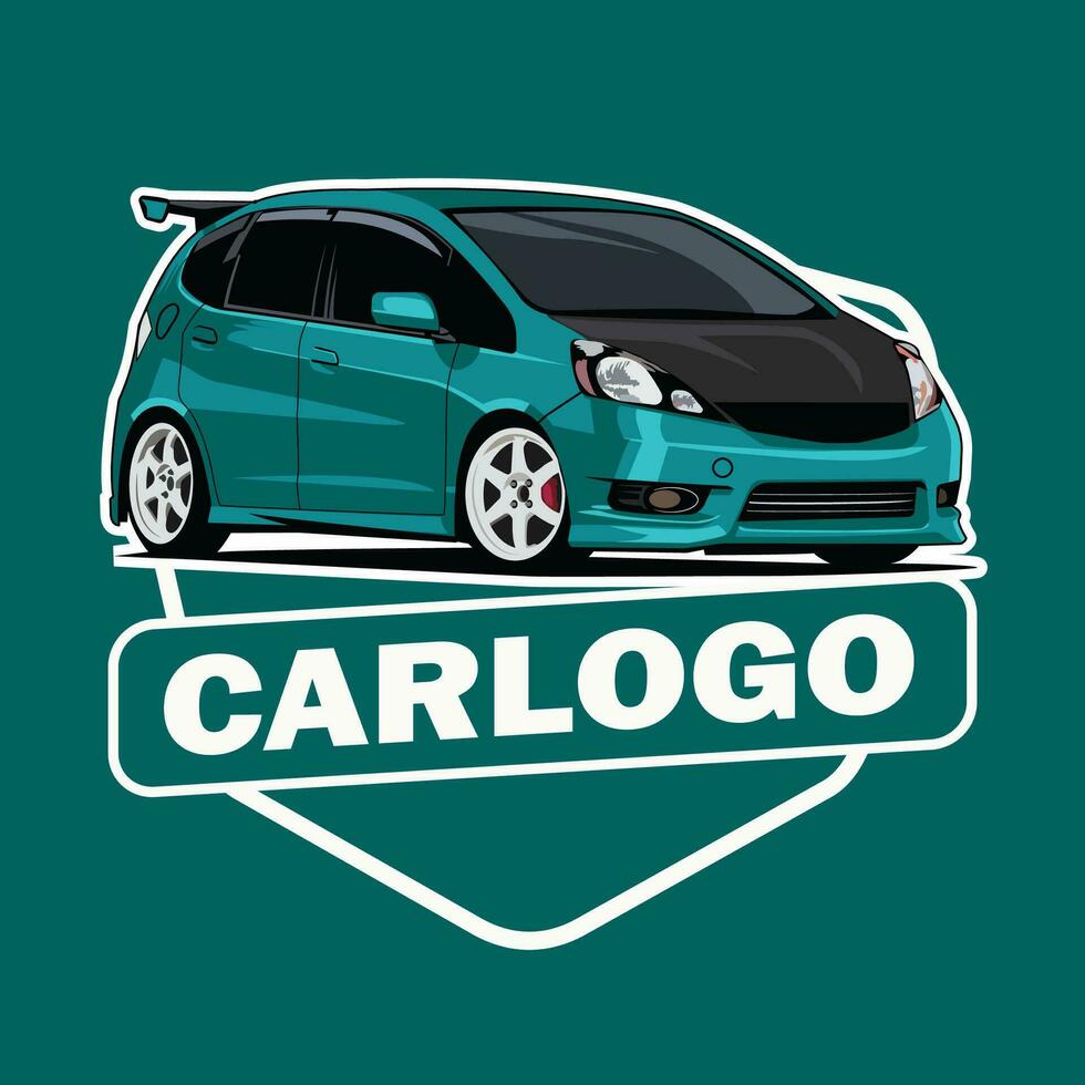 hatchback car logo template vector