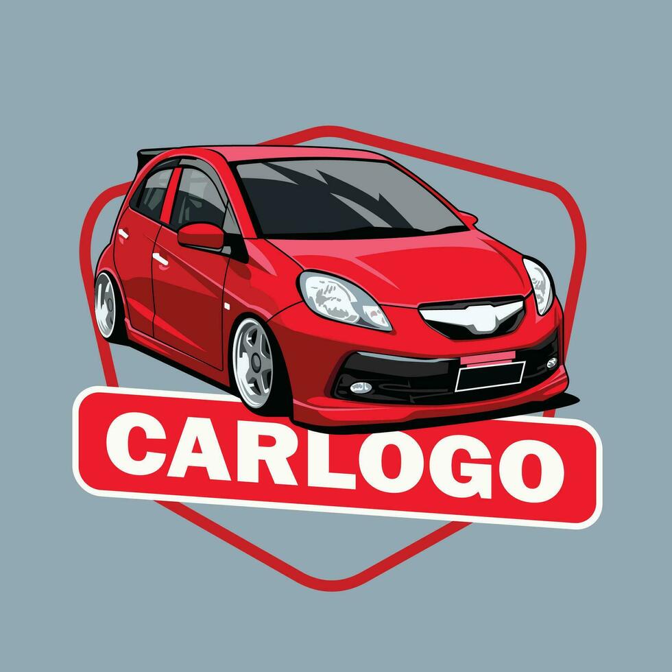 rojo coche logo modelo vector