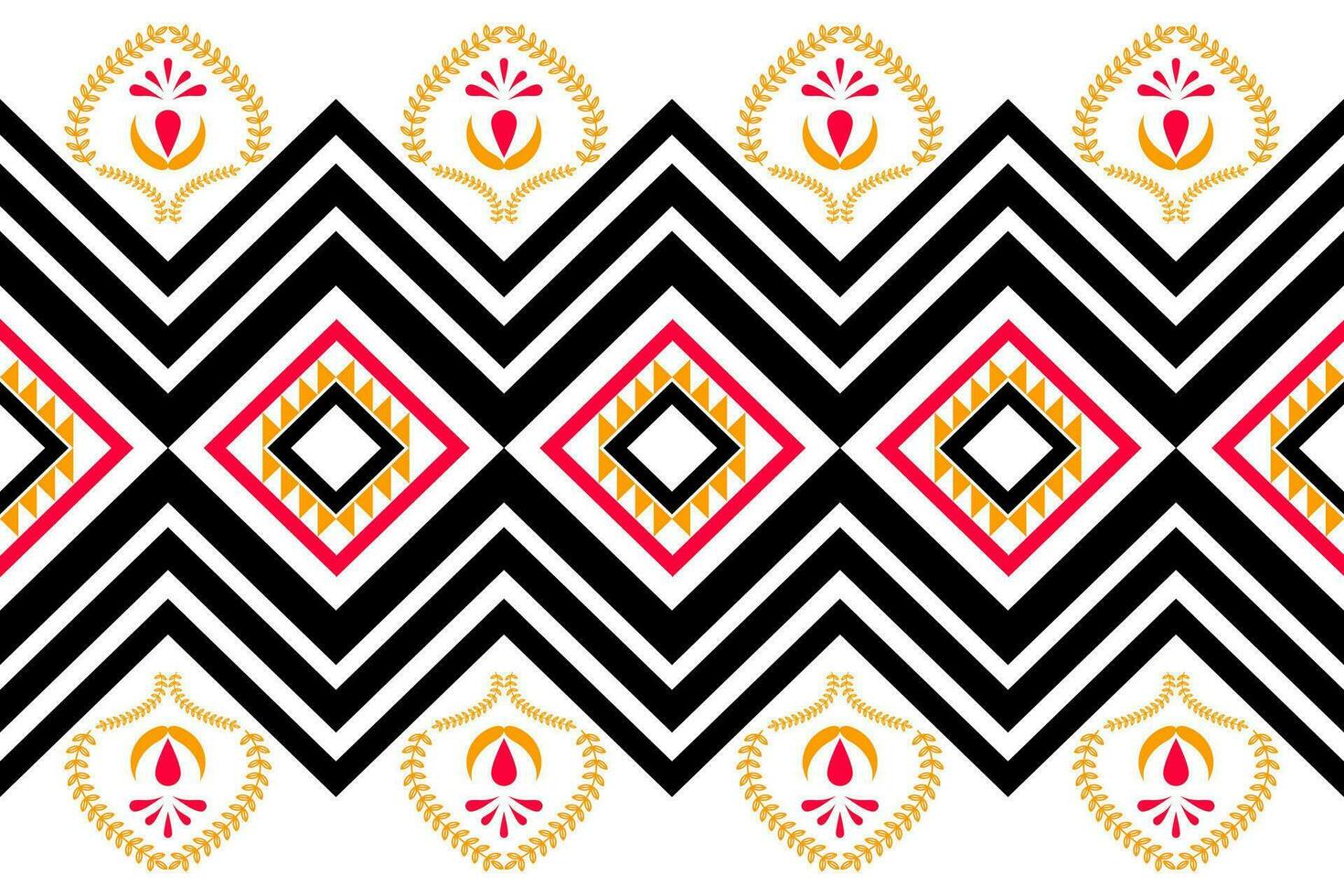 ethnic geometric seamless pattern. Geometric ethnic pattern can be used in fabric design for clothes, decorative paper, wrapping, textile, embroidery, illustration, vector, carpet vector
