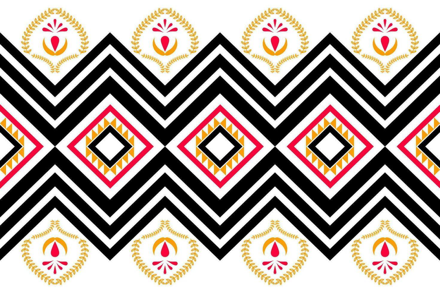 ethnic geometric seamless pattern. Geometric ethnic pattern can be used in fabric design for clothes, decorative paper, wrapping, textile, embroidery, illustration, vector, carpet vector