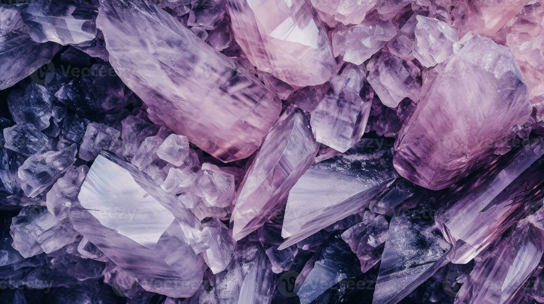cuarzo púrpura Roca textura antecedentes generativo ai foto