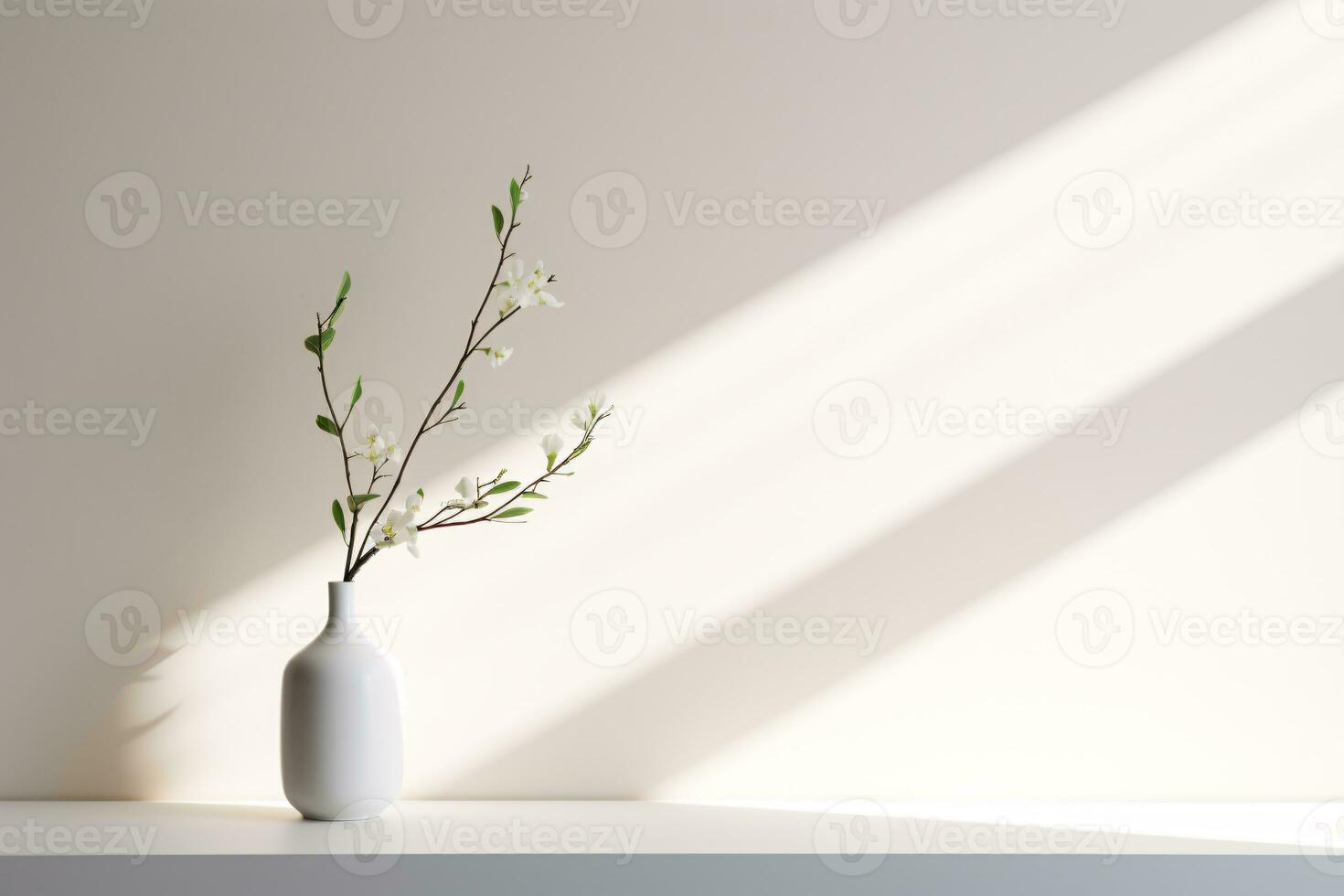 The essence of minimalism illuminated by natural light highlighting the power of simplicity and negative space AI Generative photo