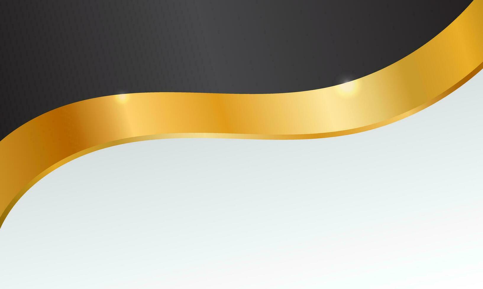 luxurious gold ribbon realistic 3d background vector